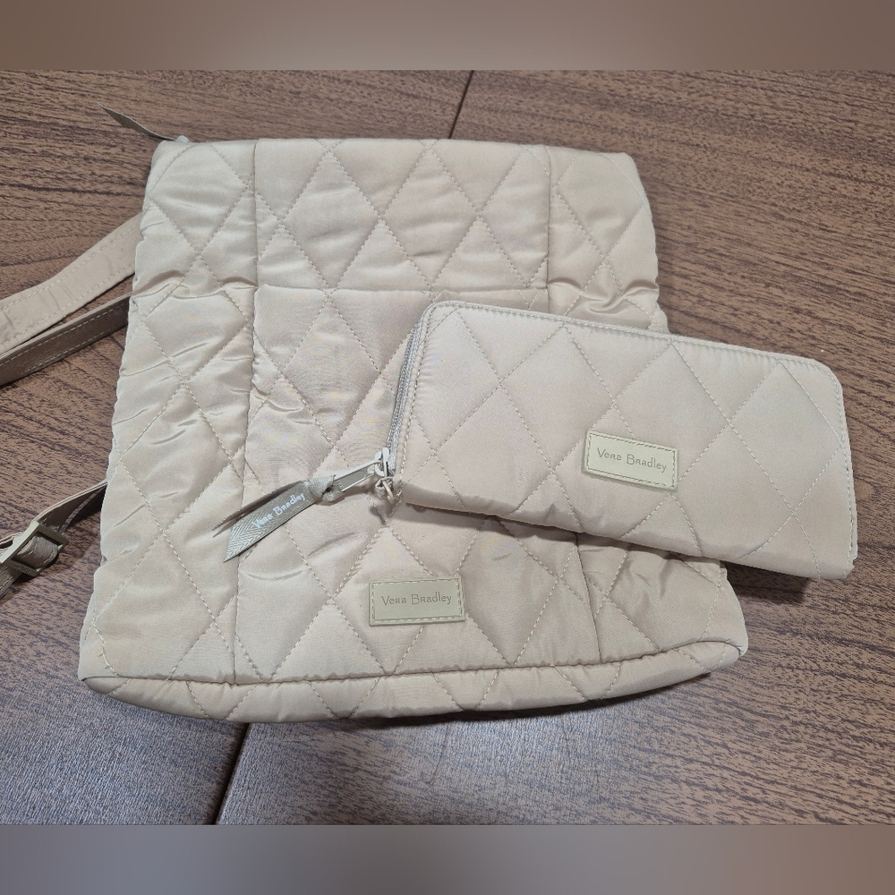 EUC Vera Bradley Nylon Quilted Crossbody And Wallet